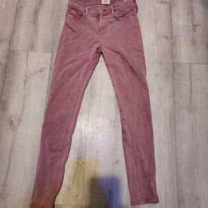 Hudson midrise nico size 27 rose pink jeans